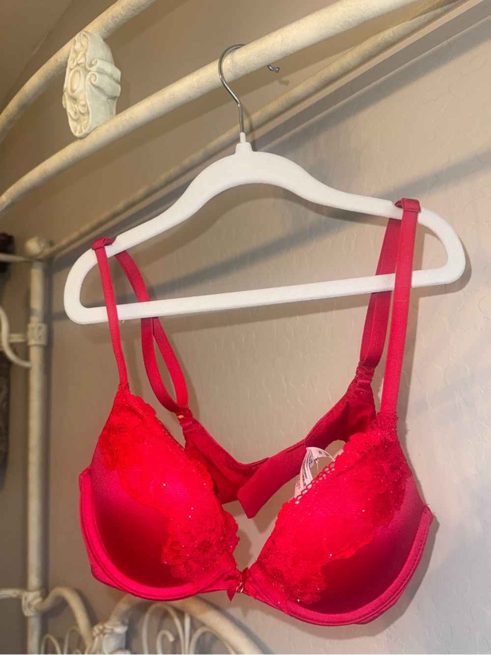 Victoria's Secret Red Lace Push-Up Bra